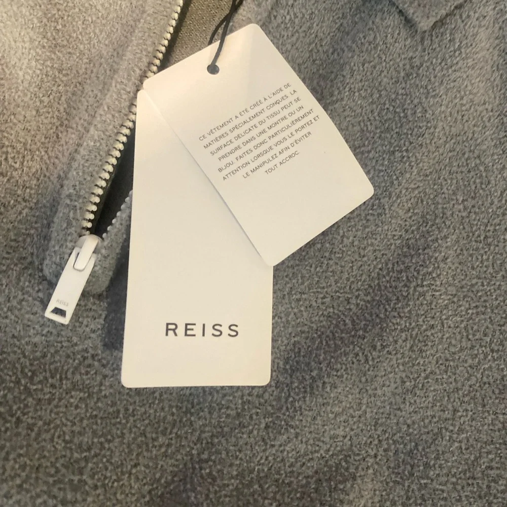 Mens Reiss gammo velour‎ half zip shirt sage Large NWT - Picture 6 of 8